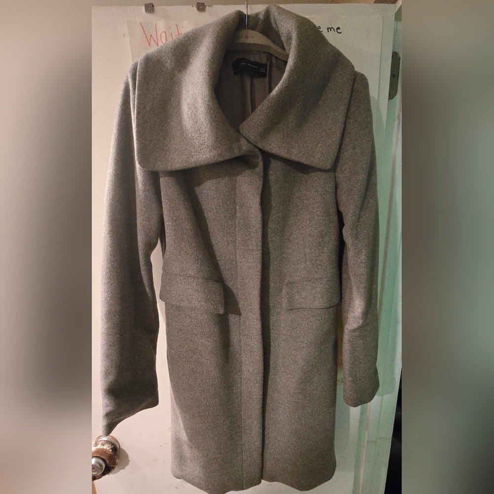 Zara Grey Wool Blean Coat